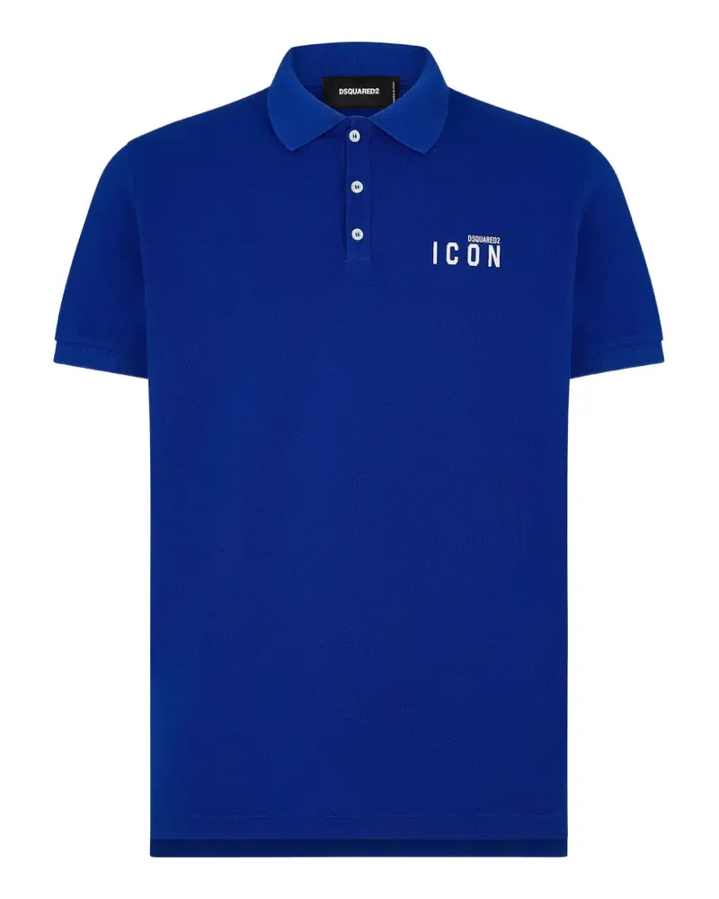 Dsquared2 Icon Poloshirt mit Logo-Print - Blau Blau