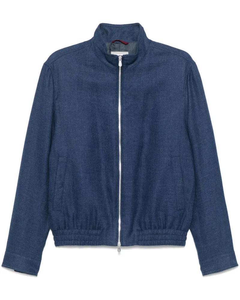 Brunello Cucinelli Jacke aus Twill - Blau Blau