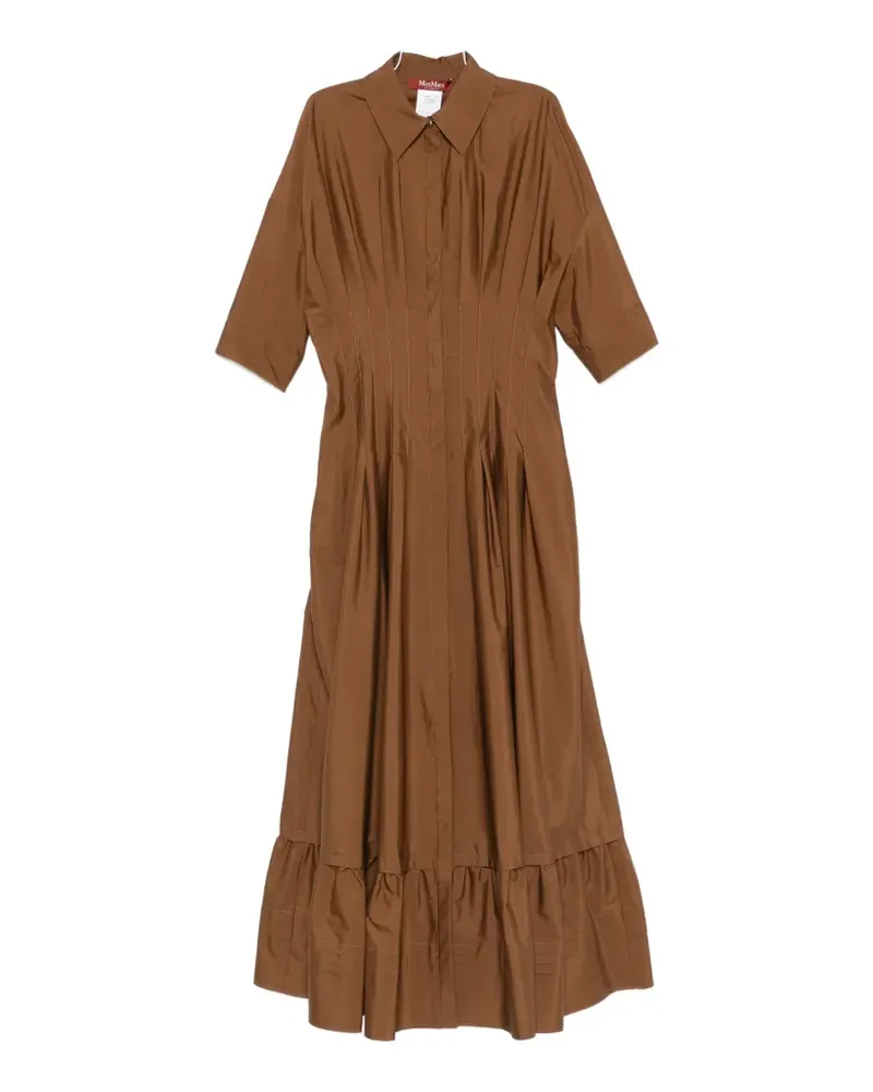 Max Mara ruffled-hem maxi dress - Braun Braun