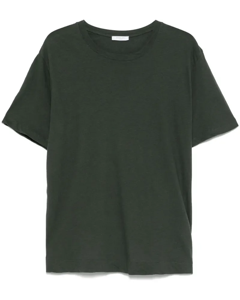 Boglioli T-Shirt mit Slub-Struktur - Grün Grün