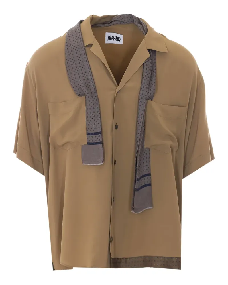 Magliano Pasolini scarf-detail shirt - Nude Nude