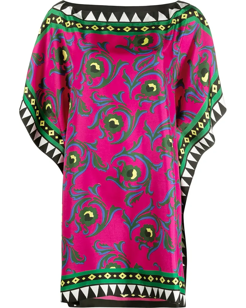 La DoubleJ Minikleid mit Blumen-Print - Rosa Rosa