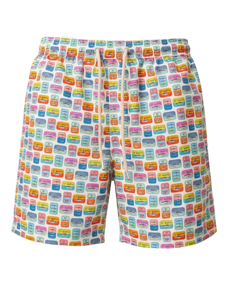 MC2 Saint Barth Lighting sardine-print swim shorts - Nude Nude