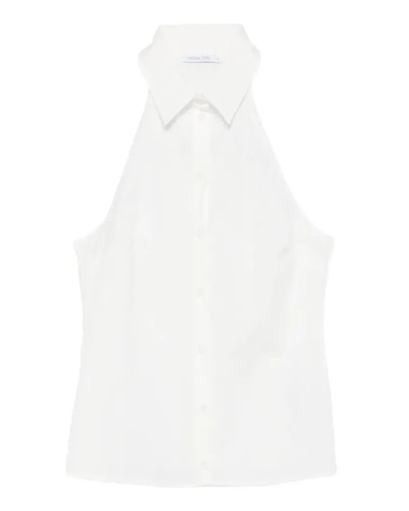 Patrizia Pepe collar top - Weiß Weiß
