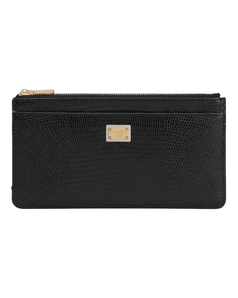 Dolce & Gabbana Portemonnaie mit Reißverschluss - Schwarz Schwarz