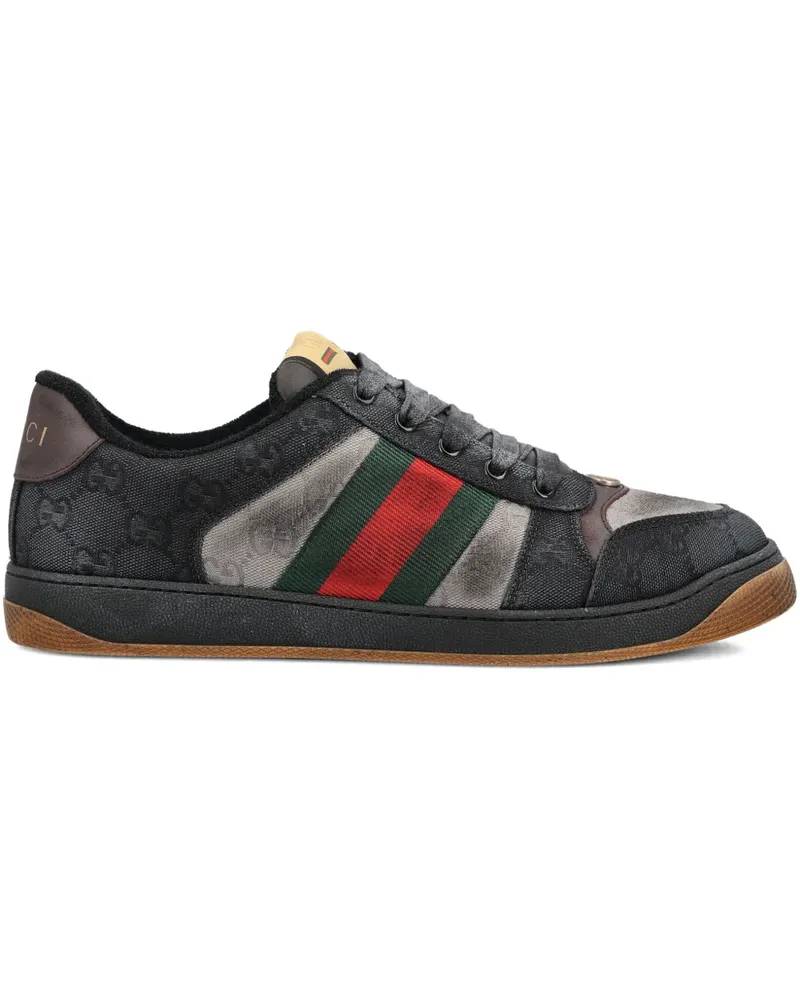 Gucci Screener Sneakers mit Logo - Schwarz Schwarz