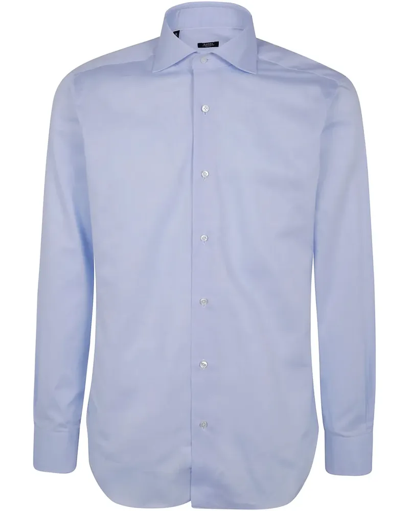 BARBA Hellblaues Hemd Blau