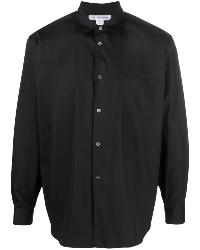 Comme des Garçons Langärmeliges Hemd - Schwarz Schwarz