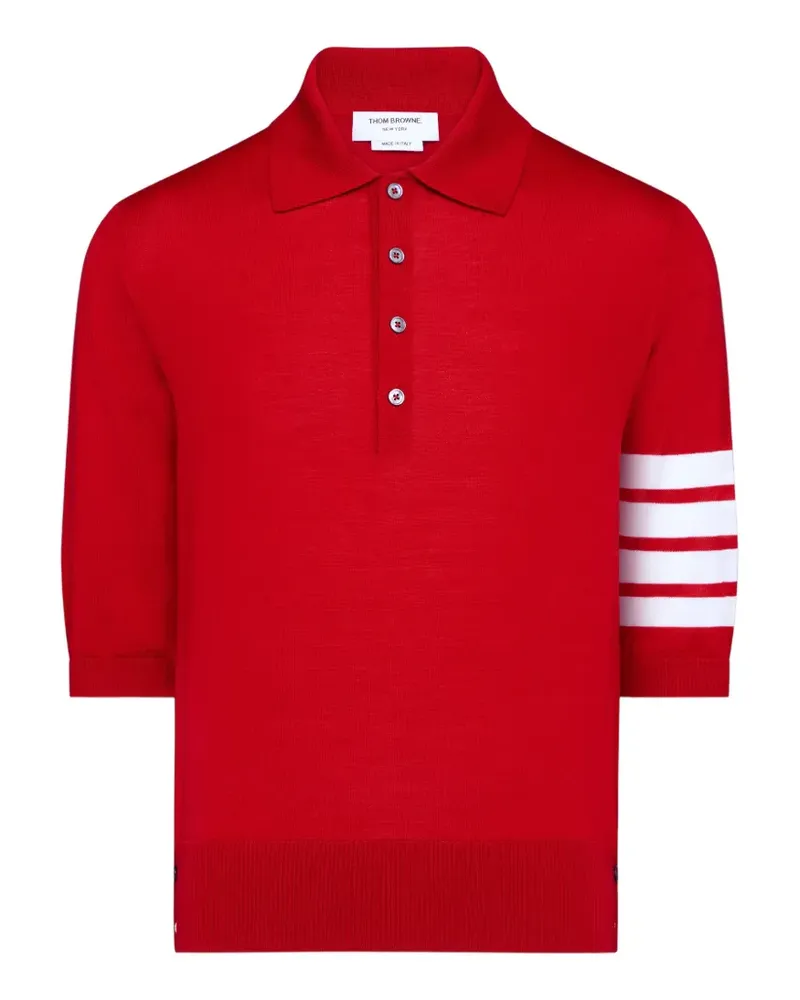 Thom Browne 4-Bar merino polo shirt - Rot Rot