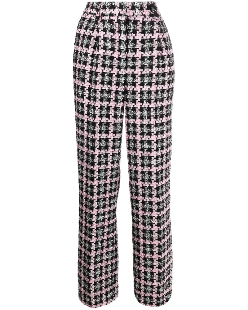 MSGM Tweedhose mit hohem Bund - Schwarz Schwarz