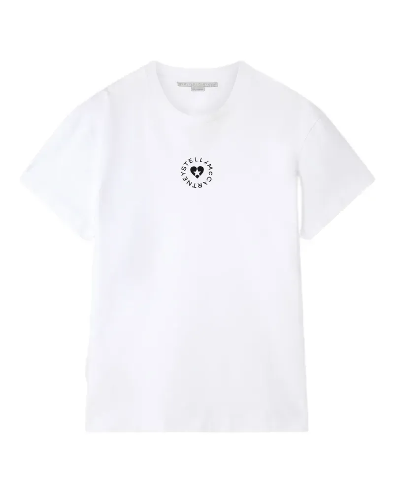 Stella McCartney Lovestruck T-Shirt aus Bio-Baumwolle - Weiß Weiß