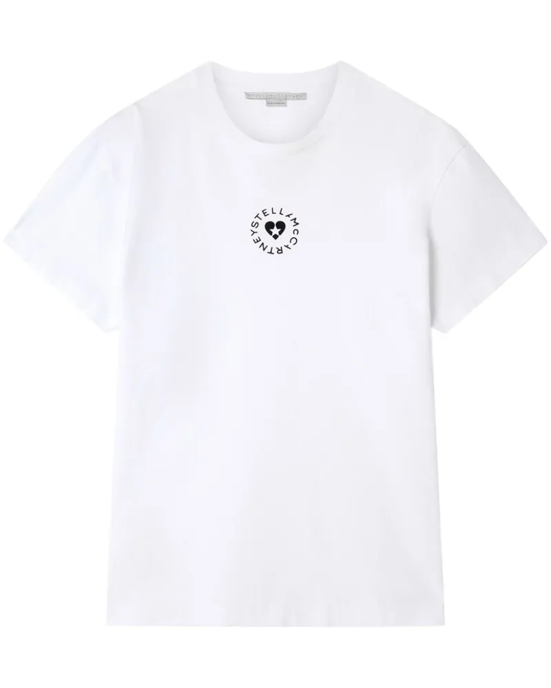Stella McCartney Lovestruck T-Shirt aus Bio-Baumwolle - Weiß Weiß