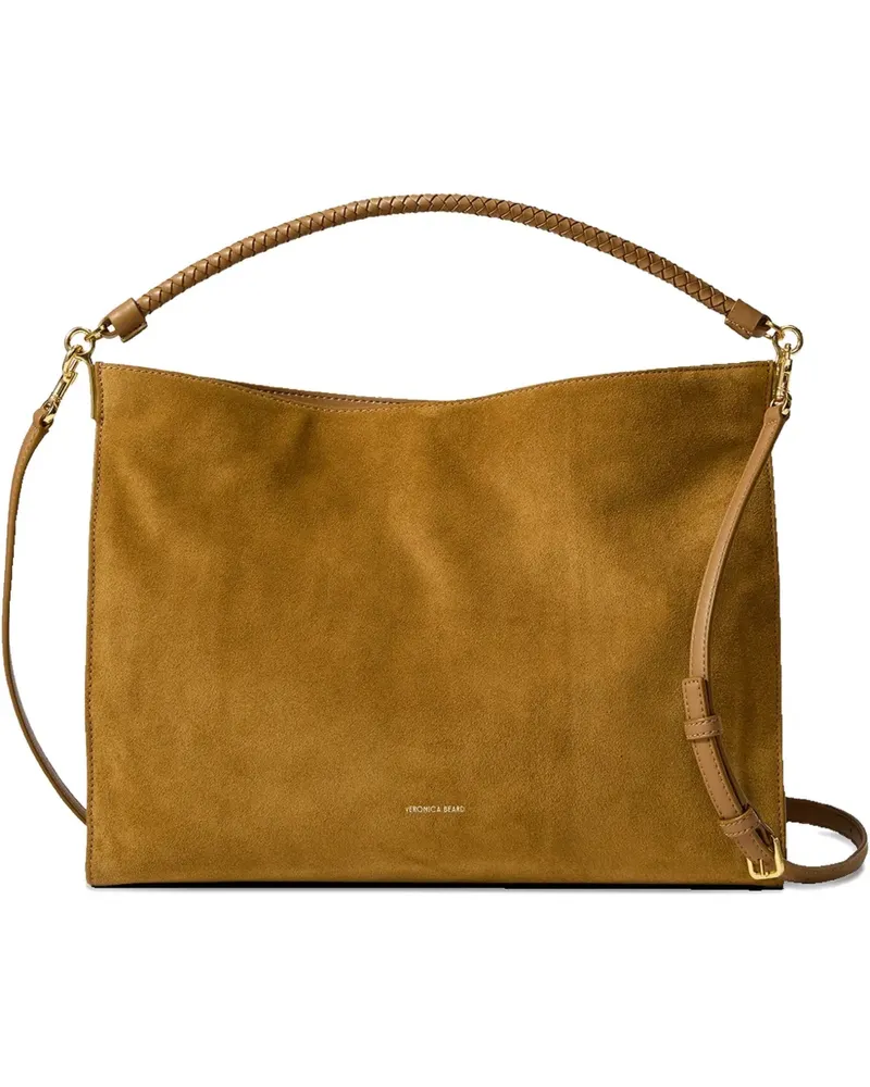 Veronica Beard Schultertasche mit Flechtriemen - Braun Braun