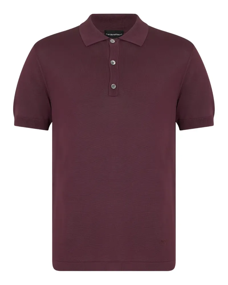 Emporio Armani short-sleeve knitted polo shirt - Violett Violett