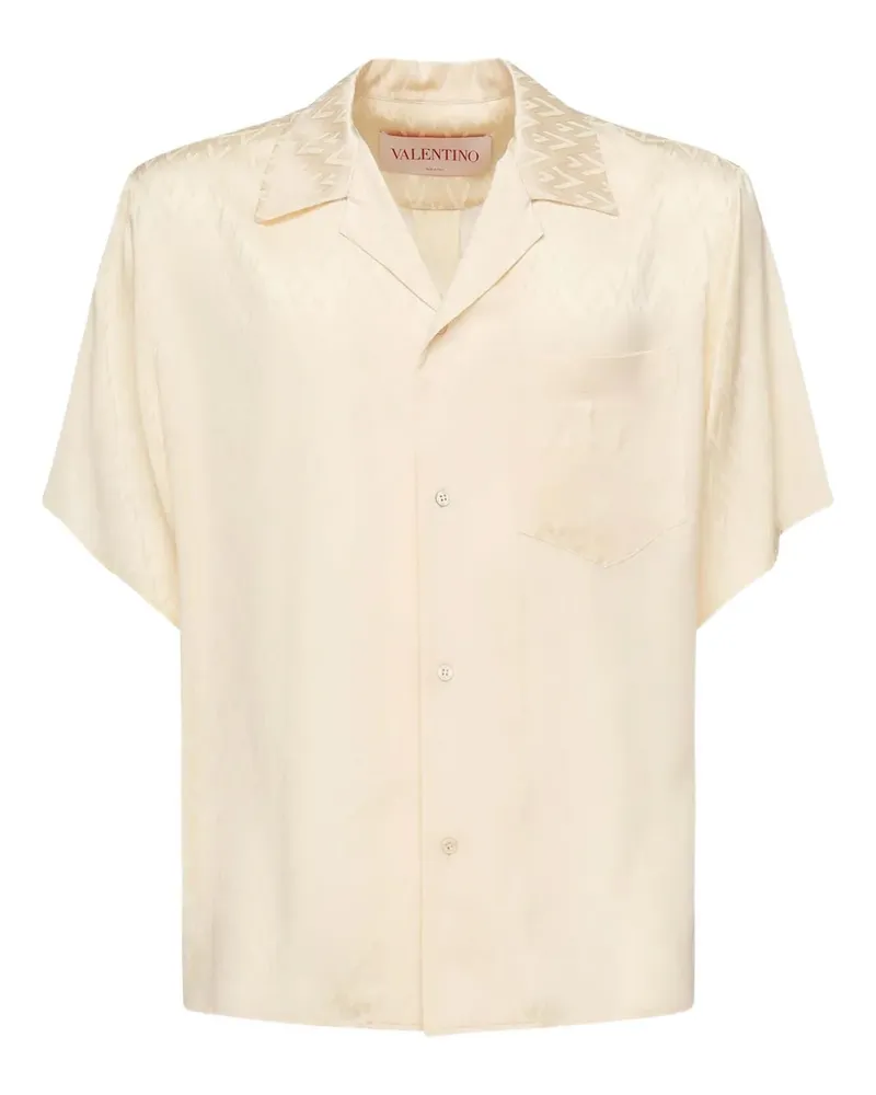 Valentino Garavani Jacquard-Hemd aus Seide - Gelb Gelb