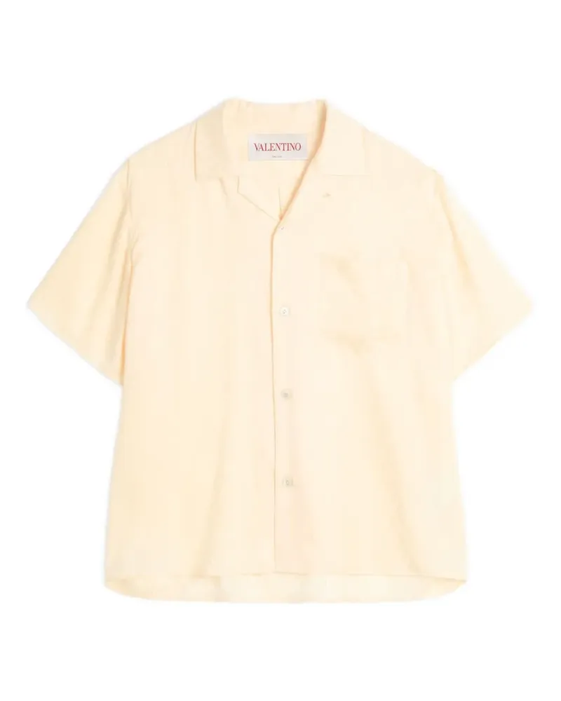 Valentino Garavani Jacquard-Hemd aus Seide - Gelb Gelb