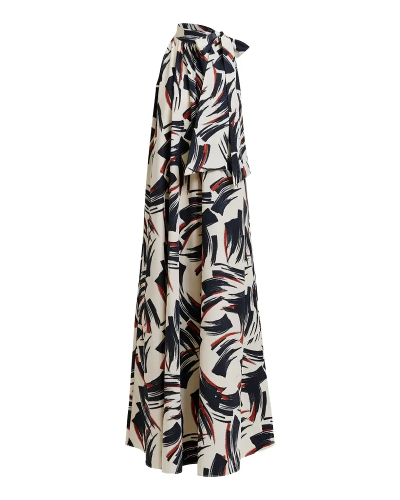 Essentiel Gemustertes Maxikleid - Nude Nude