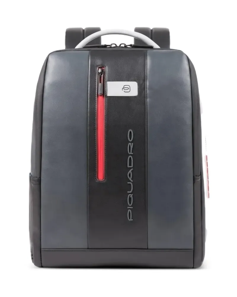 Piquadro panelled leather backpack - Grau Grau