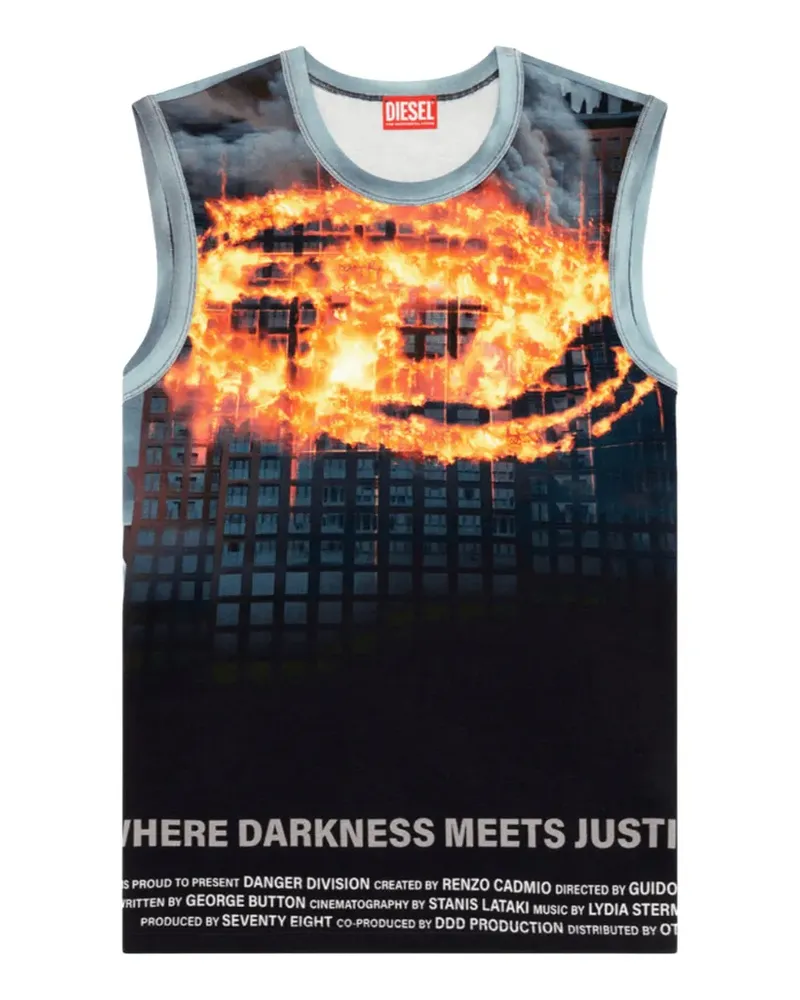 Diesel Biscoup Burning D tank top - Schwarz Schwarz