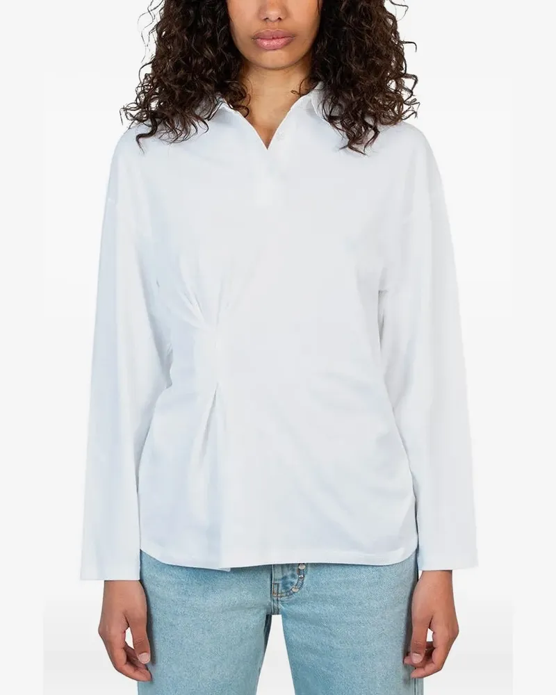 GIMAGUAS Poloshirt mit Raffung - WHITE White