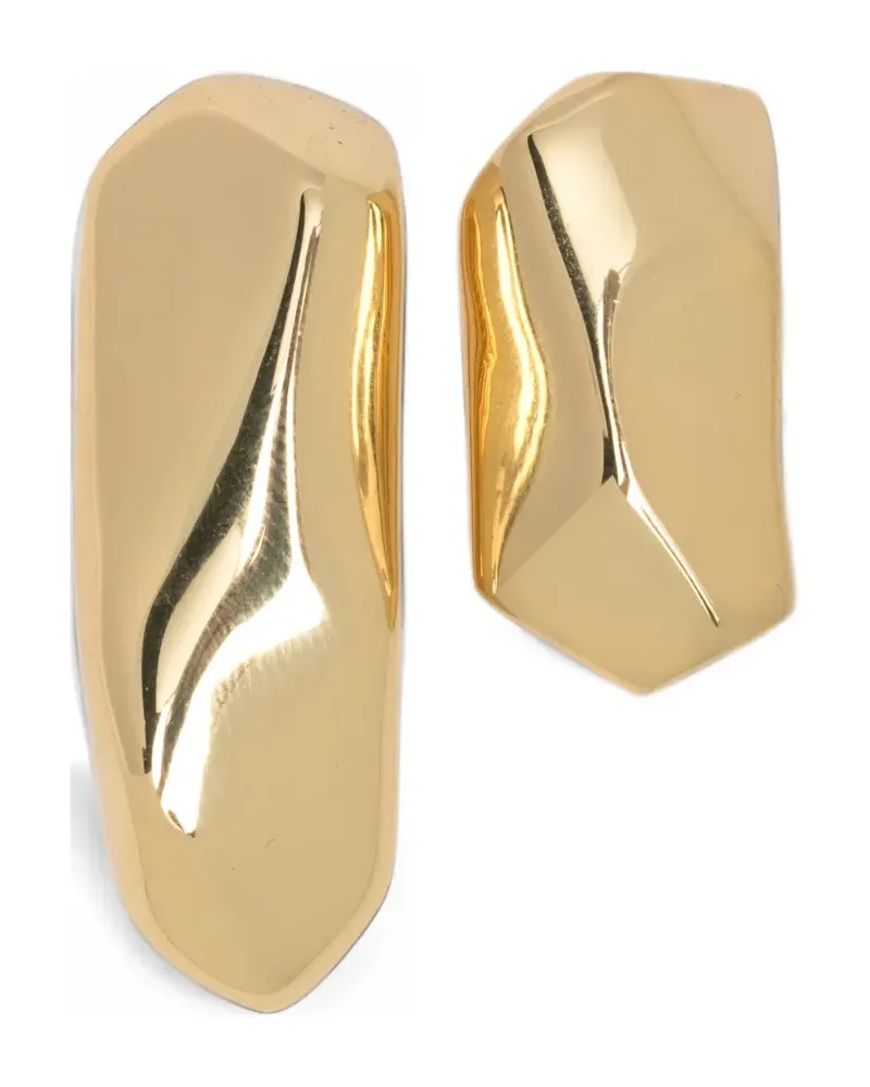 Erika Cavallini sculptural-effect earrings - Gold Gold