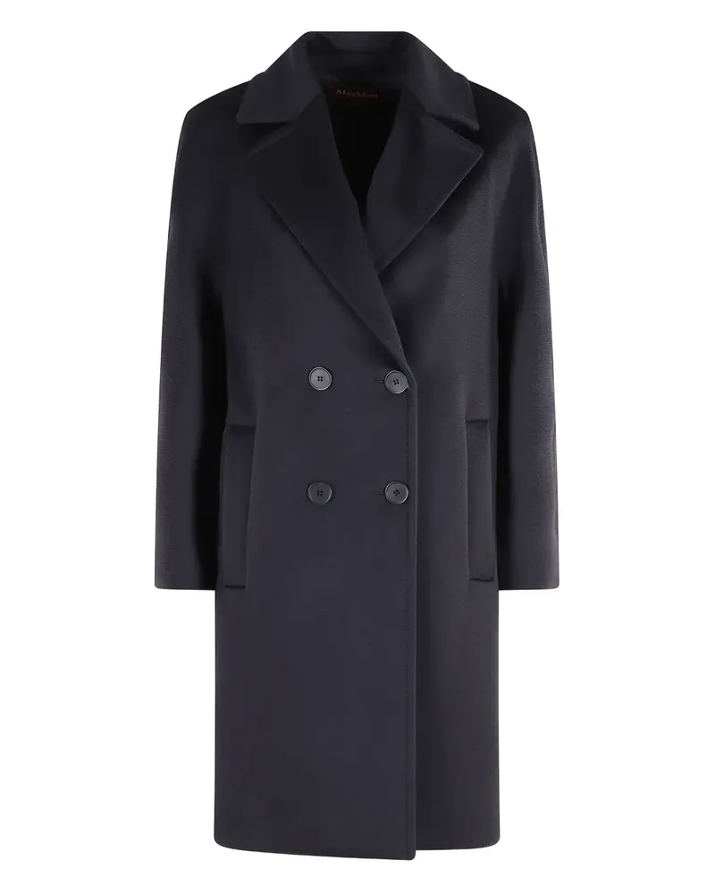 Max Mara Doppelreihiger Mantel - Blau Blau