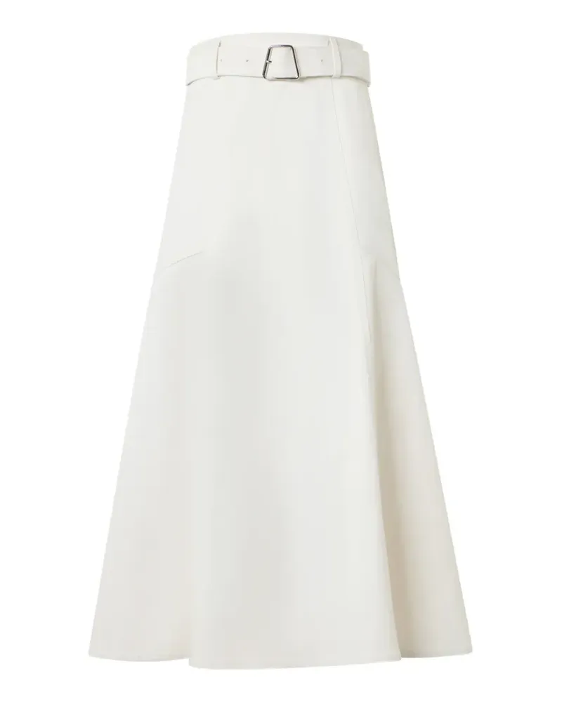 Akris A-line belted midi skirt - Weiß Weiß