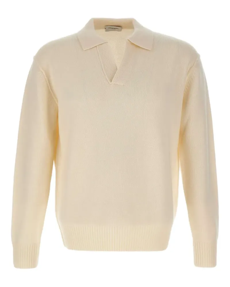 Paolo Pecora Milano Pullover mit Poloshirtkragen - Nude Nude