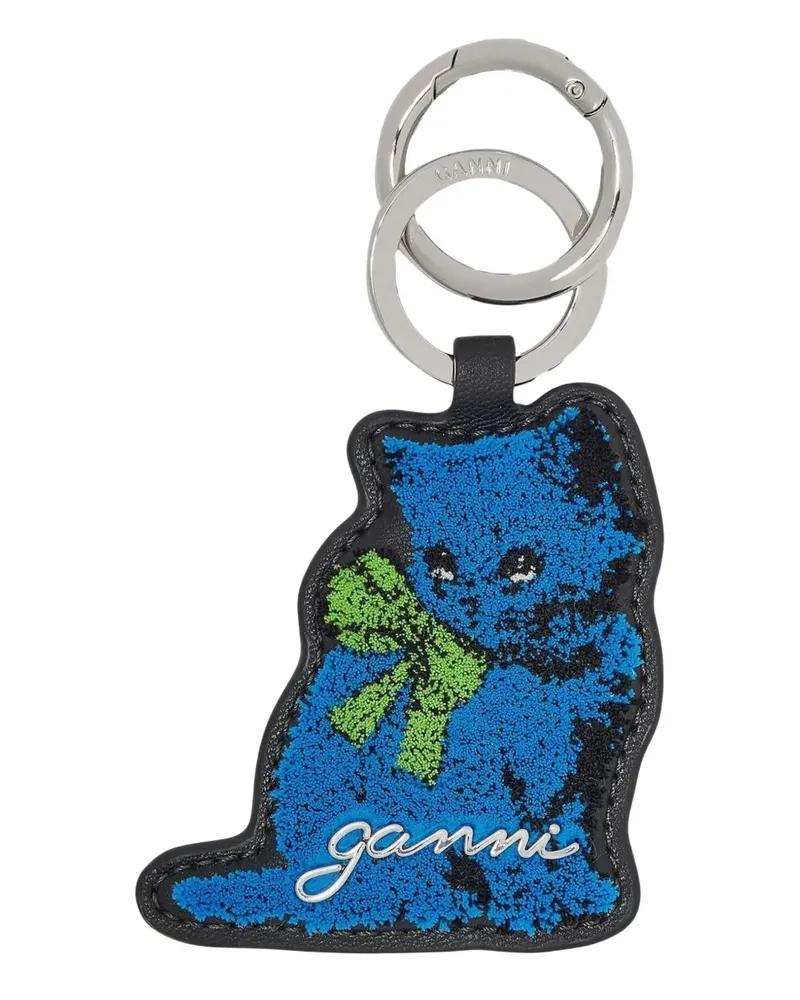 Ganni Kitty keyring - Schwarz Schwarz
