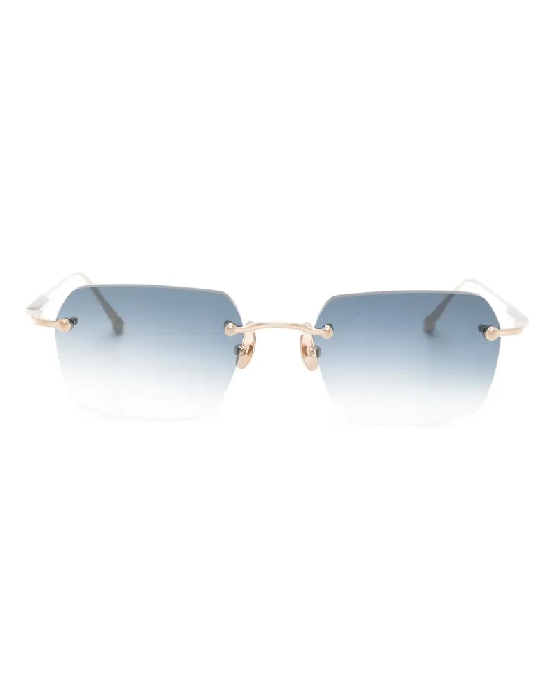 MATSUDA Sonnenbrille mit eckigem Gestell - Gold Gold
