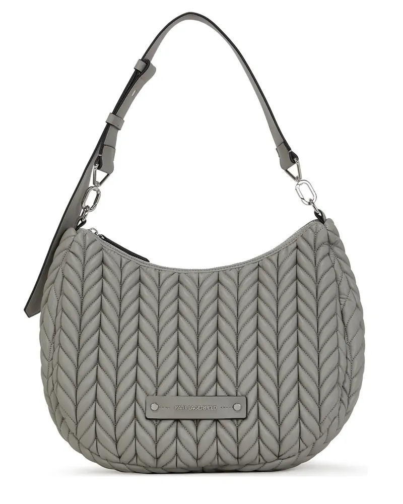 Karl Lagerfeld Gesteppte K/Weave Schultertasche - Grau Grau