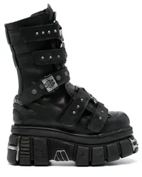 VETEMENTS x New Rock Gamer Plateau-Stiefel Schwarz