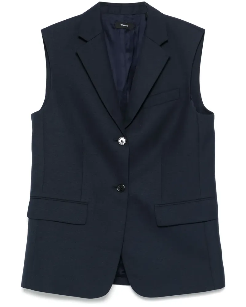 Theory Weste mit fallendem Revers - Blau Blau