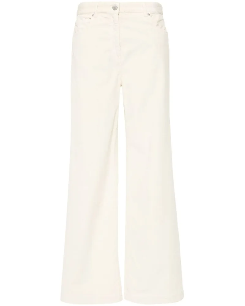 Pinko Palazzohose aus Cord - Weiß Weiß