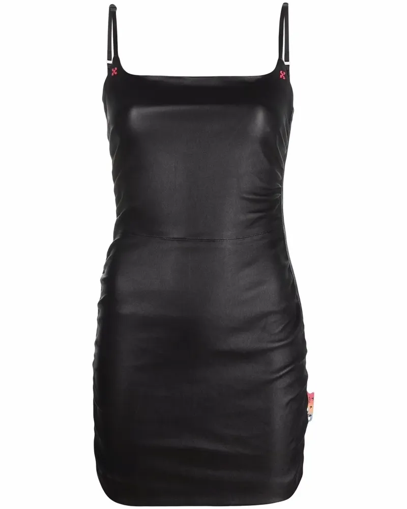 OFF-WHITE Minikleid aus Leder - Schwarz Schwarz
