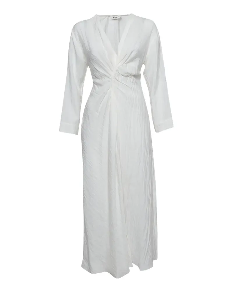 Sandro crinkled ruched dress - Weiß Weiß