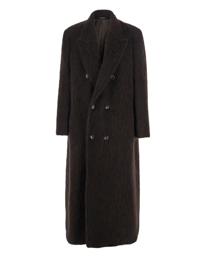 Emporio Armani Doppelreihiger Mantel - Braun Braun