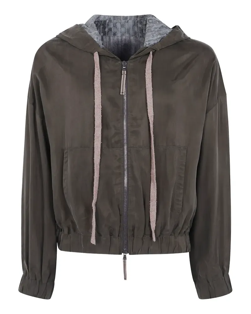 Ziggy Chen Kapuzenjacke mit Kordelzug - Braun Braun