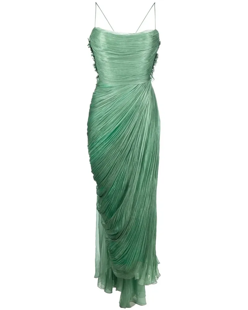 Maria Lucia Hohan Drapiertes Seidenkleid - Grün Grün
