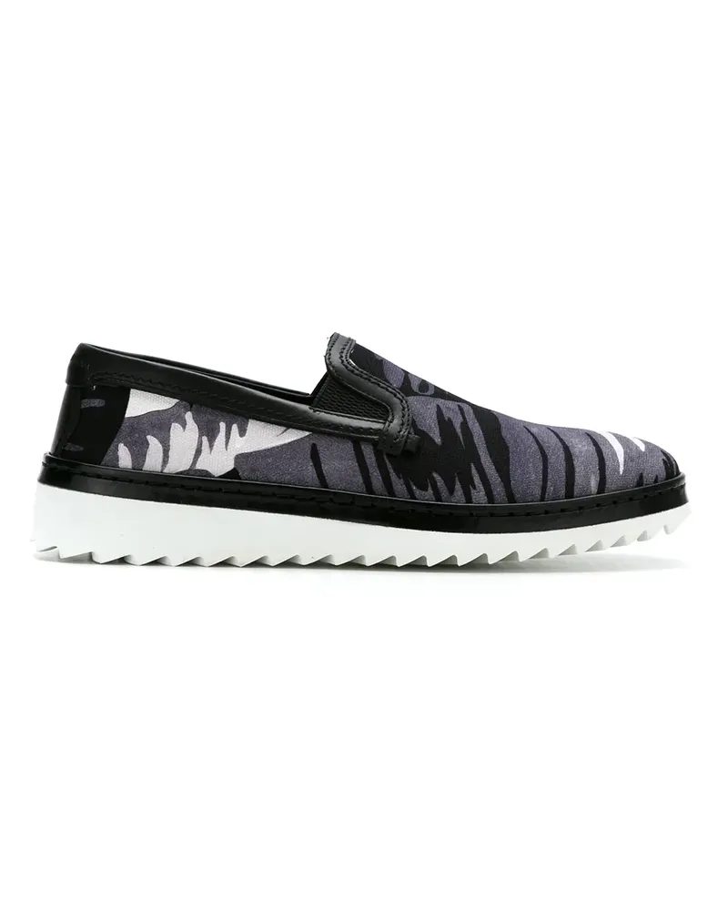 Dolce & Gabbana Slip-On-Sneakers mit Print - Schwarz Schwarz