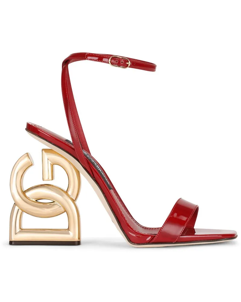 Dolce & Gabbana 3.5 Sandalen aus Lackleder 105mm - Rot Rot