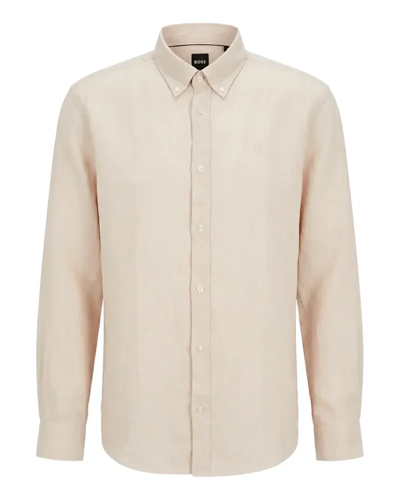 HUGO BOSS Hemd mit Stickerei - Nude Nude