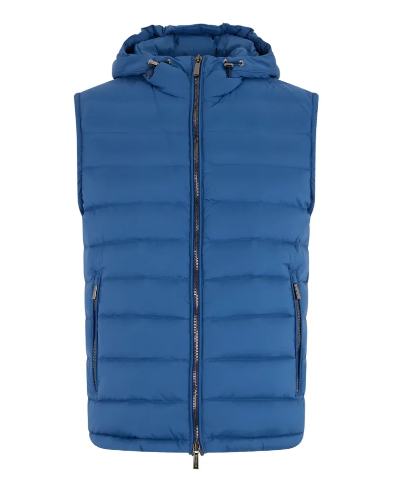 MOORER hooded padded gilet - Blau Blau