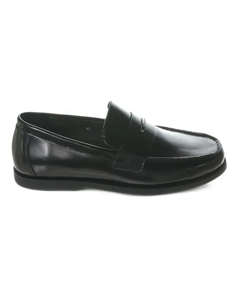 Trussardi logo-plaque loafers - Schwarz Schwarz