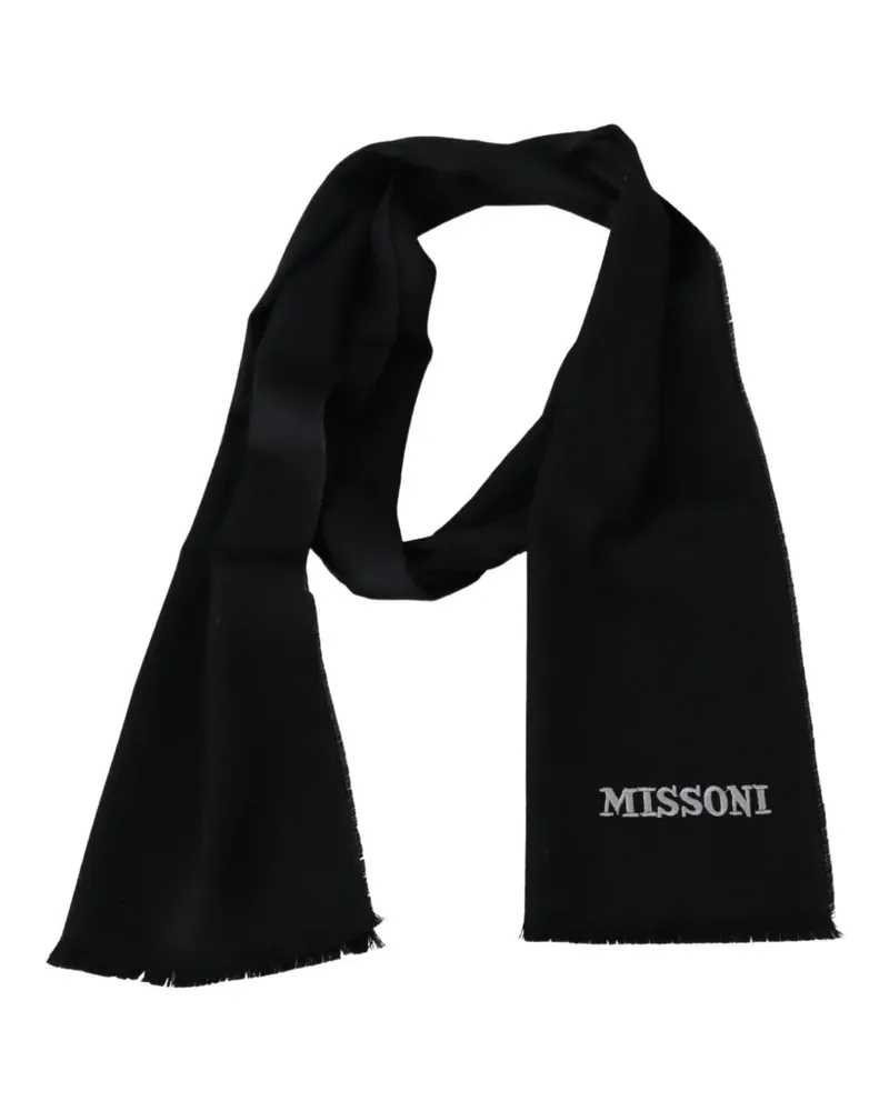 Missoni Schal mit Logo-Stickerei - Schwarz Schwarz