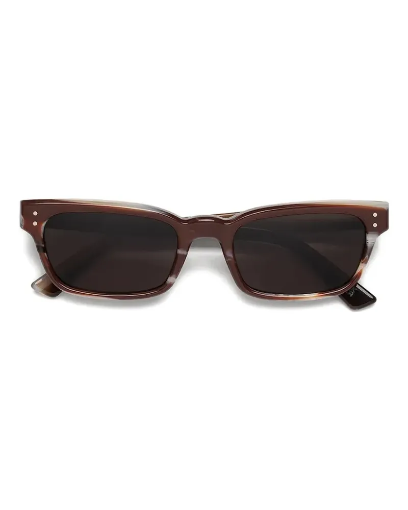 Marni Sonnenbrille mit eckigem Gestell - Braun Braun