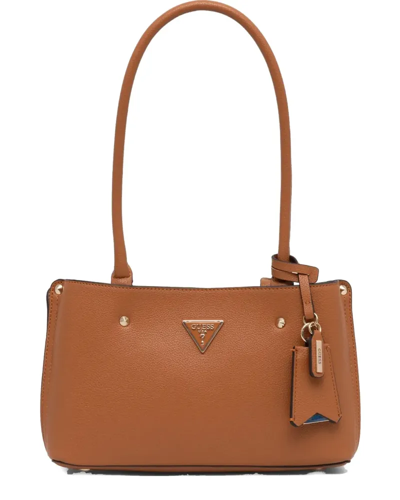 Guess Schultertasche mit Logo-Patch - Orange Orange