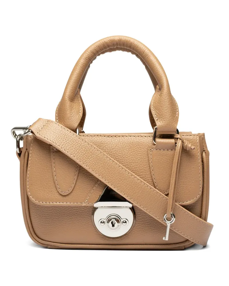 Sarah Chofakian Mini strukturierte Handtasche - Braun Braun