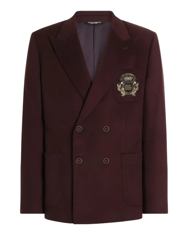 Dolce & Gabbana Doppelreihige Portofino Jacke aus Kaschmir - Rot Rot