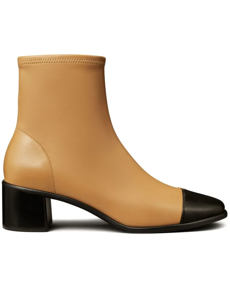 Tory Burch Stiefeletten mit Kontrastkappe 50mm - Braun Braun